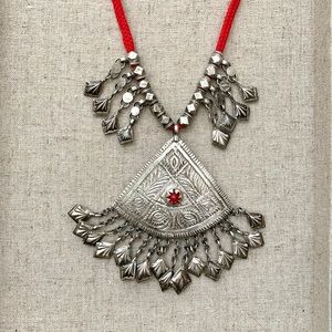 Tribal silver necklace